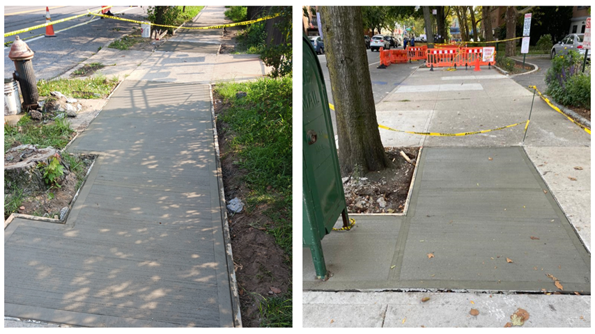 Sidewalk repair in Queens